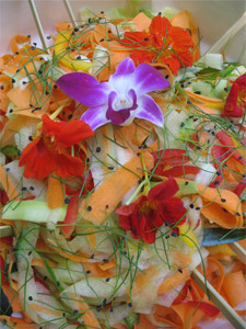 Photo of Blossoms, young vegetables and wild herbs